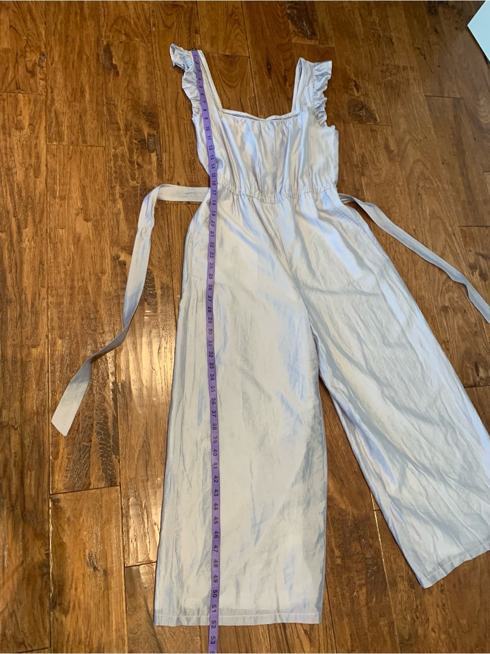 Adelyn Rae Light Gray Ruffle Strap Jumpsuit - Picture 5 of 16